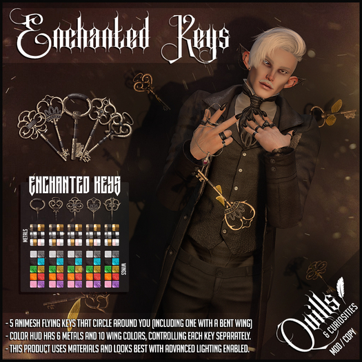 Second Life Marketplace Quills Curiosities Enchanted Keys